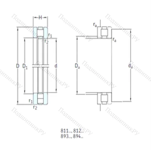 Подшипник роликовый упорный 81232M от производителя  SKF