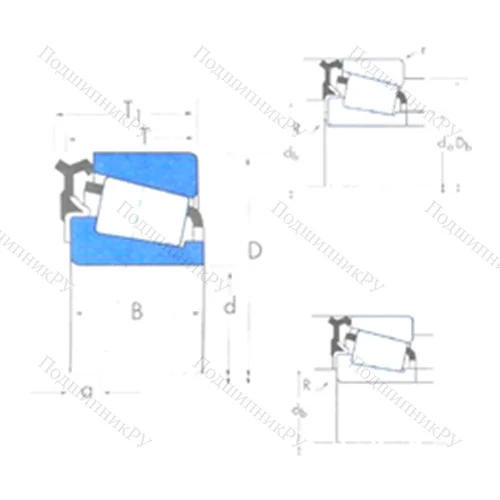 Подшипник роликовый радиально-упорный M 12649/M 12610-M 12600LA от производителя  TIMKEN Подшипник роликовый радиально-упорный M 12649/M 12610-M 12600LA от производителя  TIMKEN