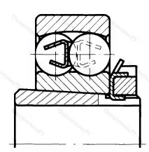 Подшипник  11614 (2316K+H 2316) размер 70x170x58/78