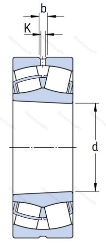 Сферический роликовый подшипник с конической посадкой на вал 24148 CCK 30/C 3W 33 от производителя  SKF