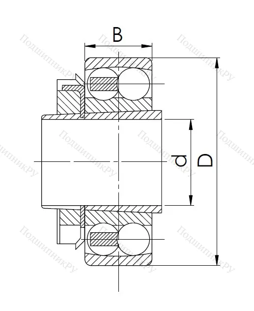Двухрядный шариковый подшипник 11211 (1212 K+H 212) в Перми