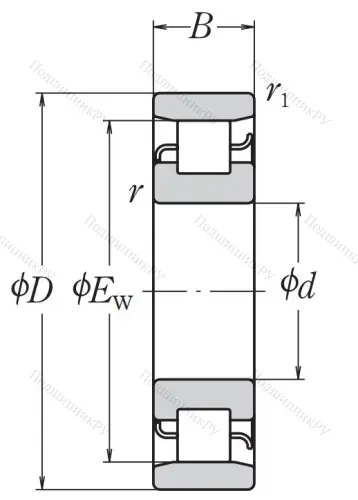 Роликовый цилиндрический подшипник N 209 W C 3 от производителя  NSK
