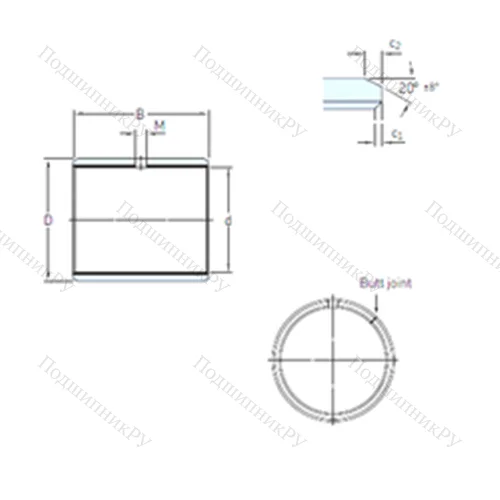 Подшипник скольжения PCM 141625 E