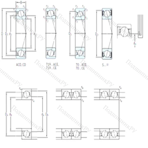 Подшипник шариковый радиально-упорный S 71916 CD/P 4A от производителя  SKF