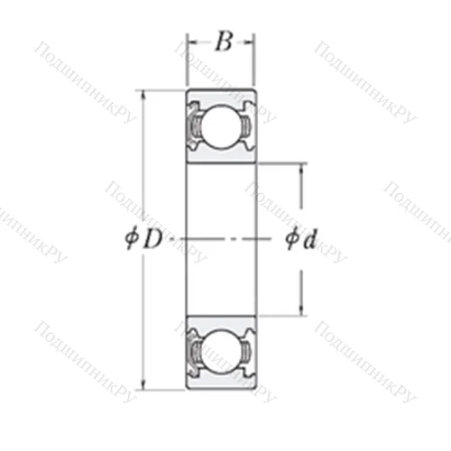 Подшипник шариковый радиальный KLNJ 3/4-Z