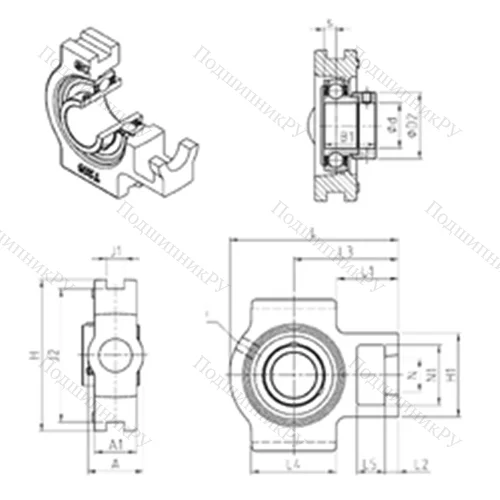 Подшипниковый узел шариковый радиальный EST 212