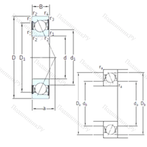Подшипник шариковый радиально-упорный S 7214 ACD/HCP 4A от производителя  SKF