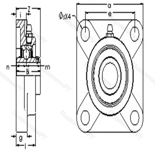 Подшипниковый узел, дюймовая серия UCF 207-21E от производителя  AST