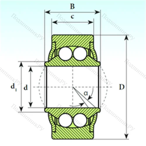 Подшипник шариковый радиальный самоцентрирующийся GE 08 BBH