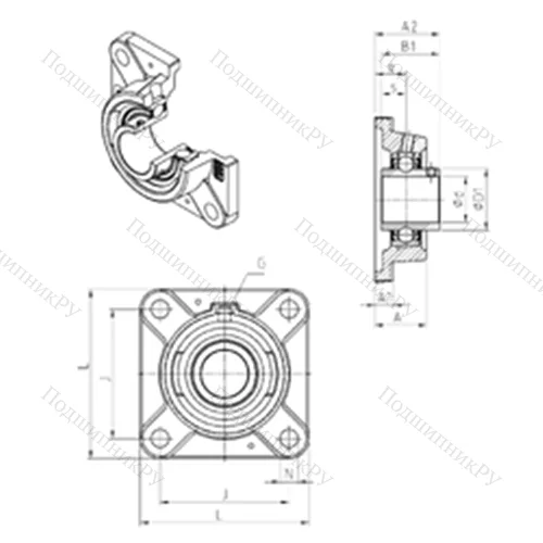 Подшипниковый узел шариковый радиальный UCFE 216