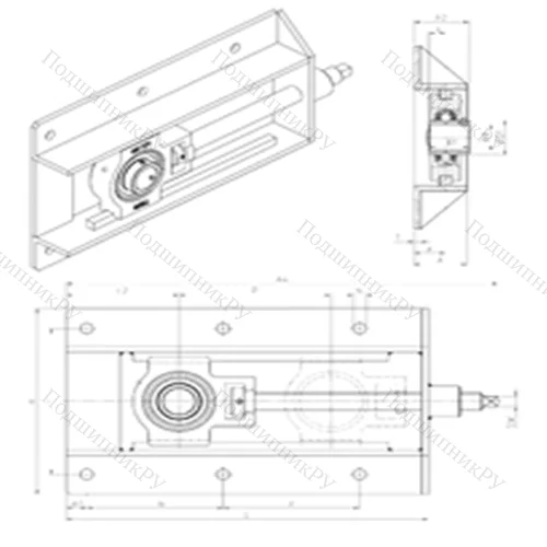 Подшипниковый узел шариковый радиальный UCT 211+WB