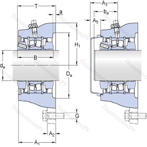 Фланцевые роликоподшипниковые узлы ( ConCentra, для метрических валов) FYNT 75 F