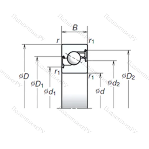 Подшипник шариковый упорно-радиальный 40TAC 90BDDG