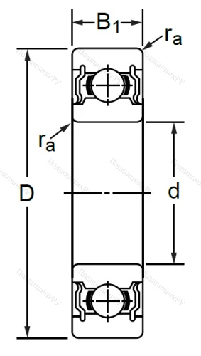 Дюймовый шариковый подшипник RLS 4 2RS (LJ 1/2-2RS) в Перми