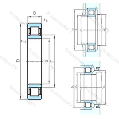 Подшипник роликовый радиальный NU 1072