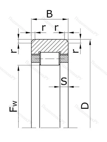 Цилиндрический роликовый подшипник 292204 КМ (RNU 204) в Перми
