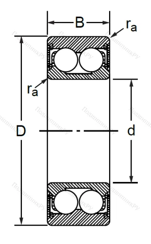 Радиально-упорный шариковый подшипник 3056214 2RS (3214 A 2RSTN) в Перми