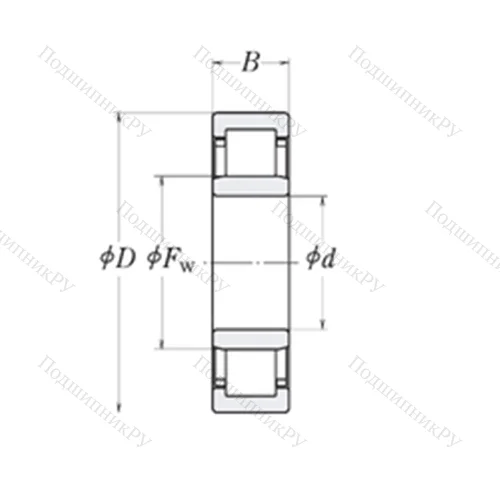 Подшипник роликовый радиальный LLRJ 1