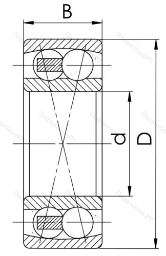 Двухрядный шариковый подшипник 1616 (2316) в Перми