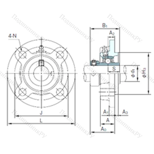 Подшипниковый узел шариковый радиальный UGFC 211