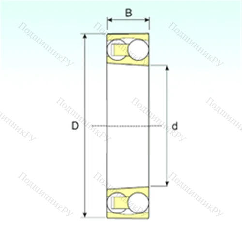 Подшипник шариковый радиальный самоцентрирующийся 1308 KTN 9