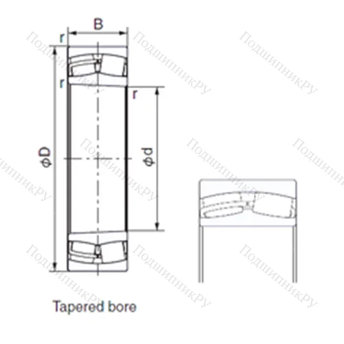 Подшипник роликовый радиальный 24026AXK 30