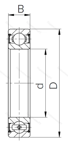 Шариковый однорядный подшипник 80204 (6204 ZZ) в Перми