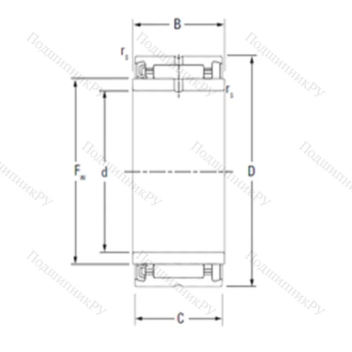 Подшипник игольчатый радиальный NA 4900RS