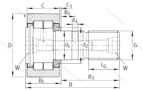 Подшипник NUKR 72 A от производителя  INA