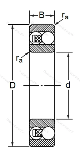 Двухрядный шариковый подшипник 1503 2RS (2203 2RSTN) в Перми