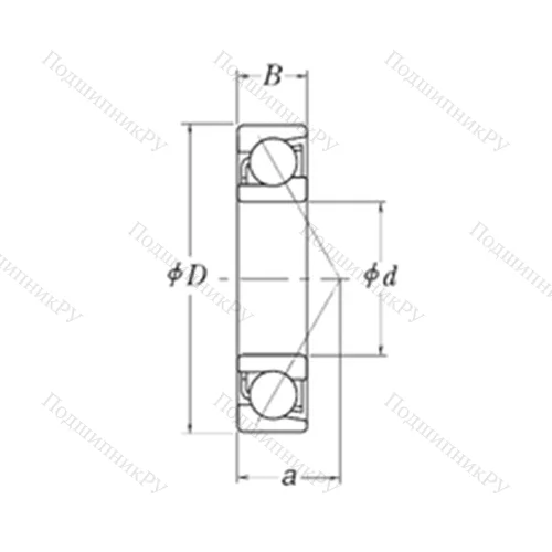 Подшипник шариковый радиально-упорный MJT 9