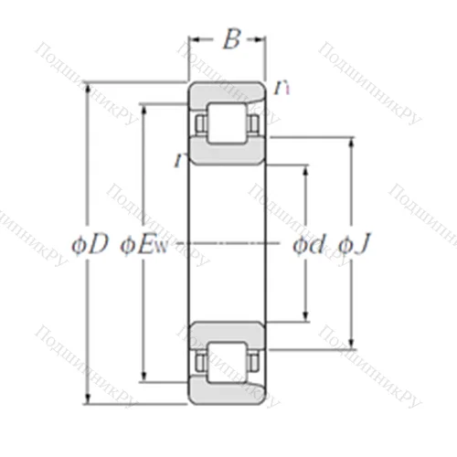 Подшипник роликовый радиальный NF 410