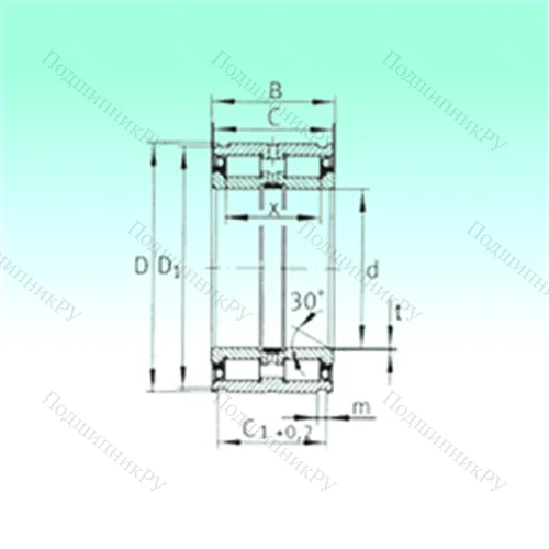 Подшипник роликовый радиальный SL 045017-PP от производителя  NBS