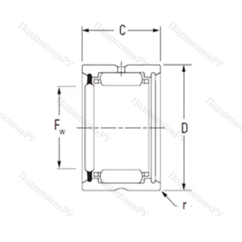 Подшипник игольчатый радиальный HJ-405228RS от производителя  KOYO Подшипник игольчатый радиальный HJ-405228RS от производителя  KOYO