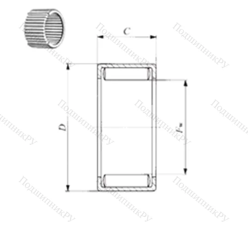 Подшипник игольчатый радиальный YT 3720