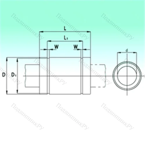 Подшипник шариковый линейный KB 50100-PP от производителя  NBS
