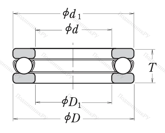 Упорный шариковый подшипник 51136 X