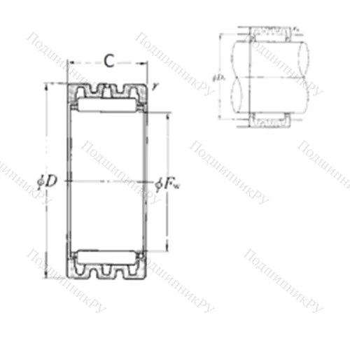 Подшипник игольчатый радиальный RNA 4905S