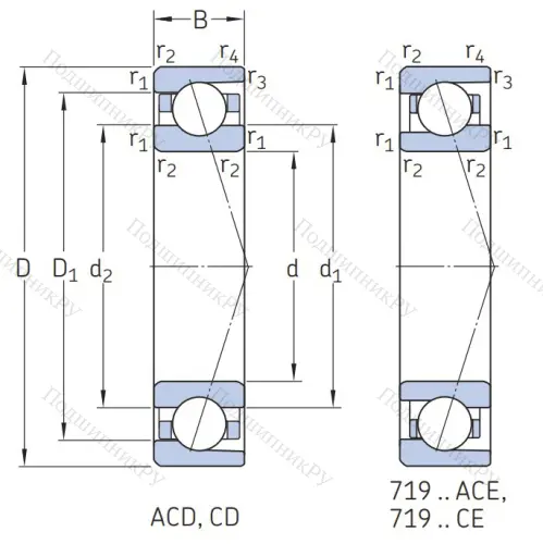 Сверхточный подшипник  71905 CEGA/HCP 4A от производителя  SKF