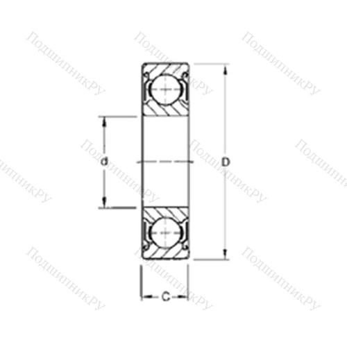 Подшипник шариковый радиальный 1641-ZZ от производителя  CYSD