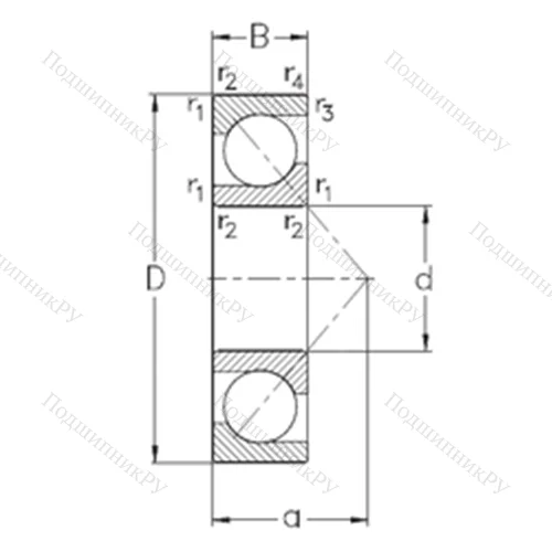 Подшипник шариковый радиально-упорный 7219-BECB-MP