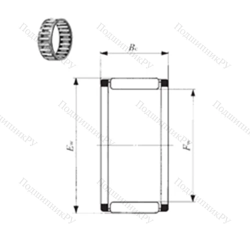 Подшипник игольчатый радиальный KT 131815 от производителя  IKO
