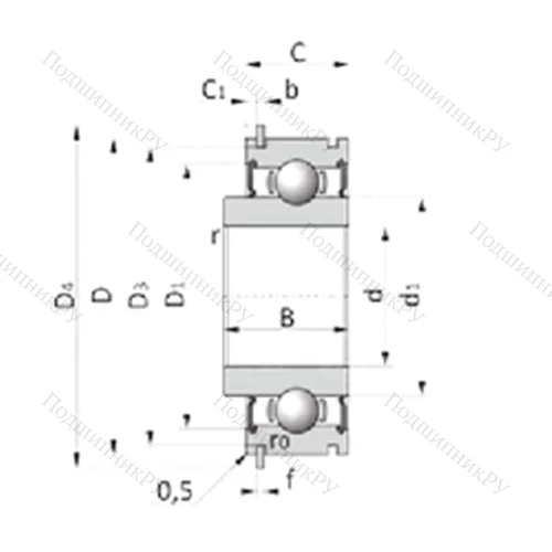 Подшипник шариковый радиальный BB 1-3251C от производителя  SKF