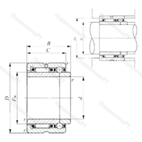 Подшипник комбинированный NATB 5908