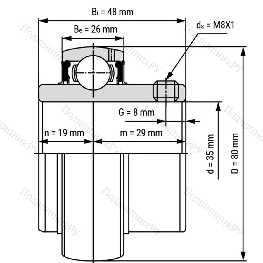 Радиальный шариковый подшипник