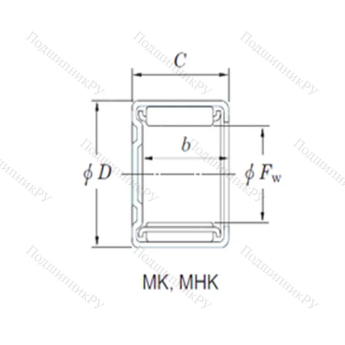 Подшипник игольчатый радиальный MHK 11101