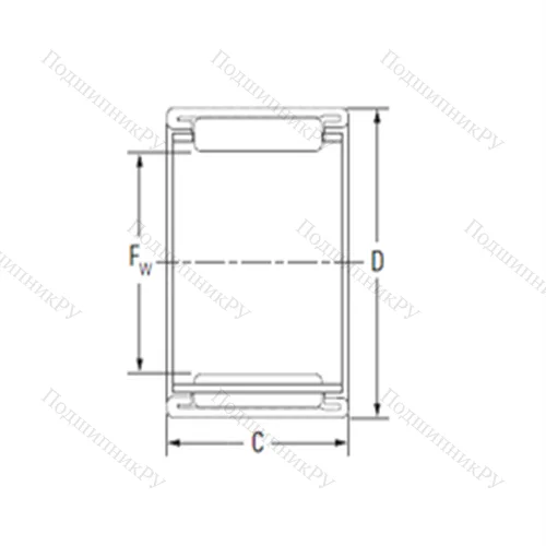 Подшипник игольчатый радиальный BTM 2520A