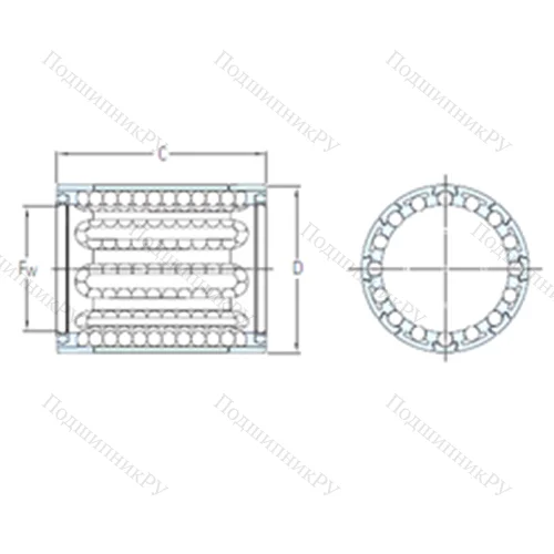 Подшипник шариковый линейный LBBR 12-2LS/HV 6 от производителя  SKF