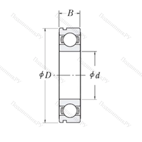 Подшипник шариковый радиальный MJ 1.3/4-N