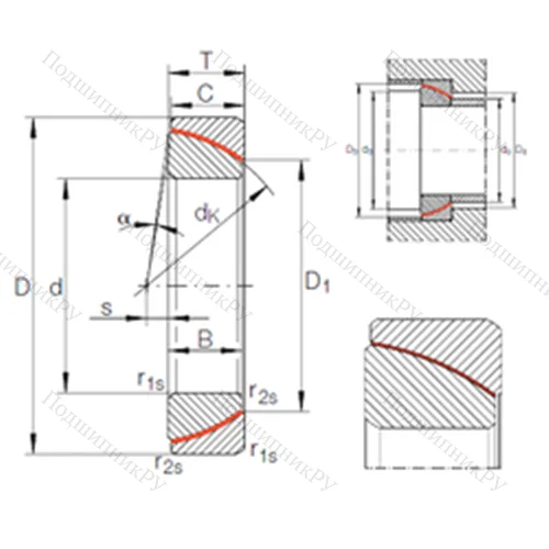 Подшипник скольжения сферический GE 120 SW